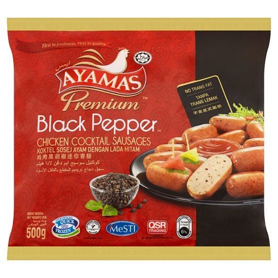 AYAMAS 黑胡椒迷你鸡肉香肠 500g